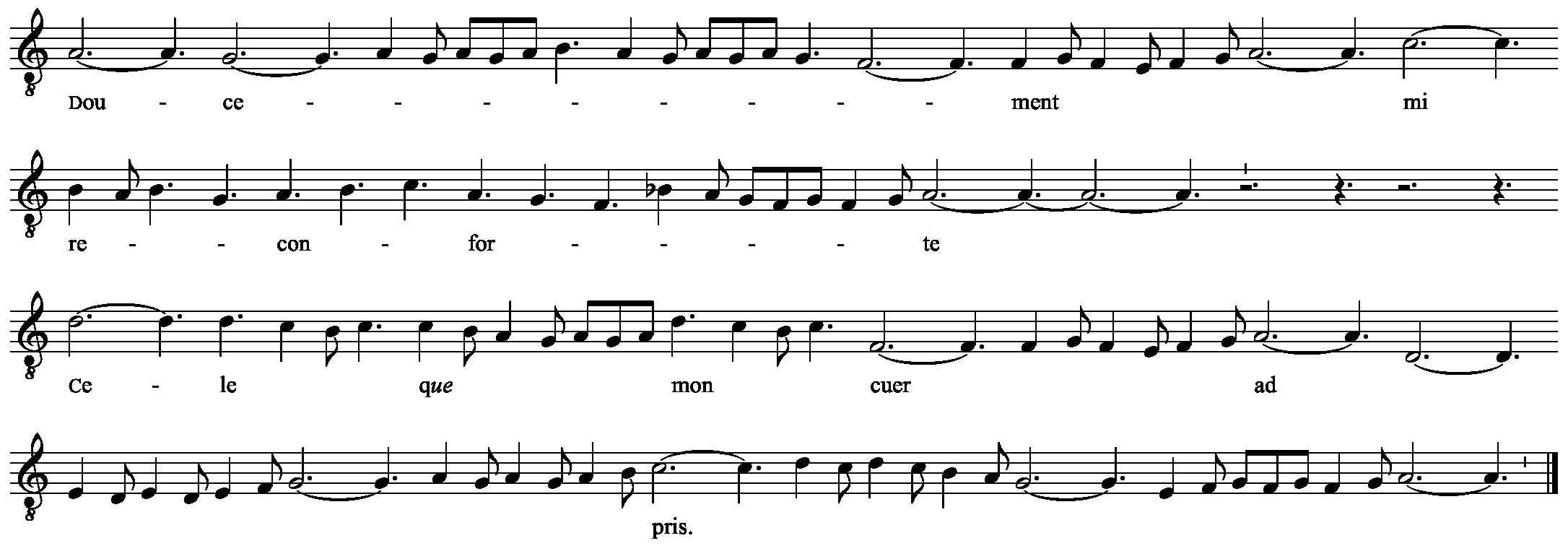 Refrain musical notation